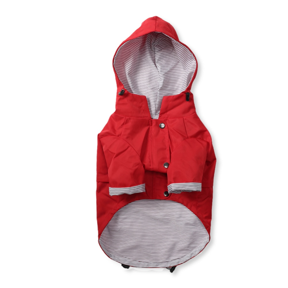 Pet Dog Raincoat Windproof and Rainproof Yellow Puppy Hoodies Jacket