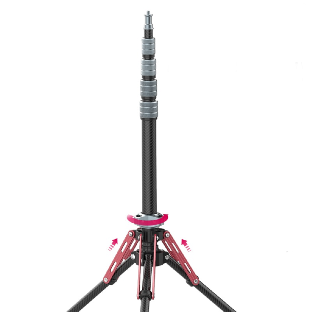 1.9M Carbon Fibre Lighting Stand Portable Tripod Photography