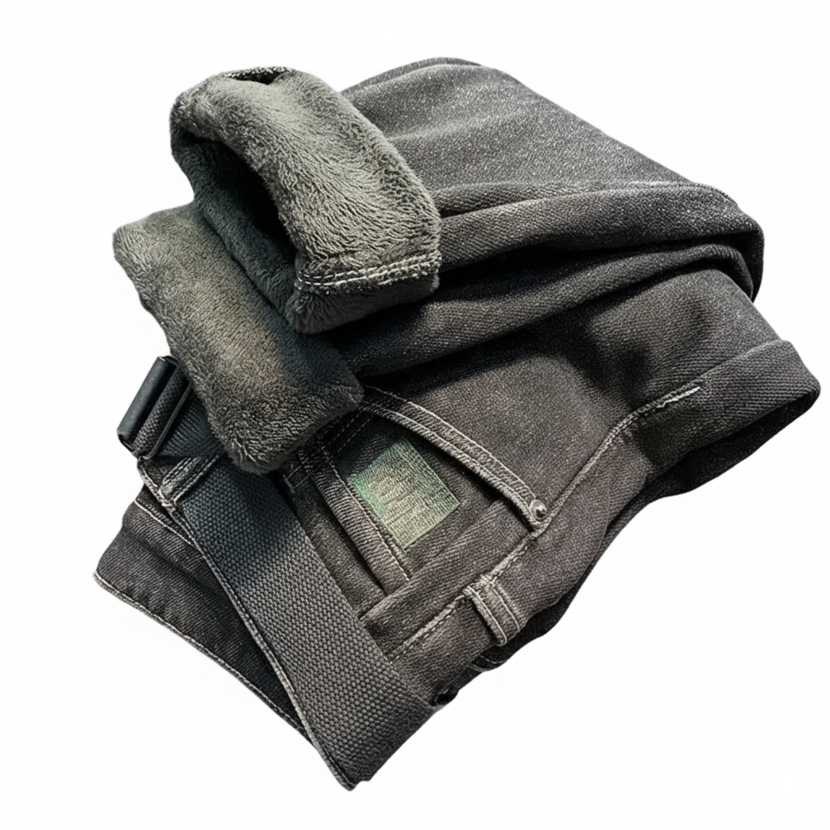 Men's Vintage Winter Jeans - Warm Stretch Slim Casual Denim Pants