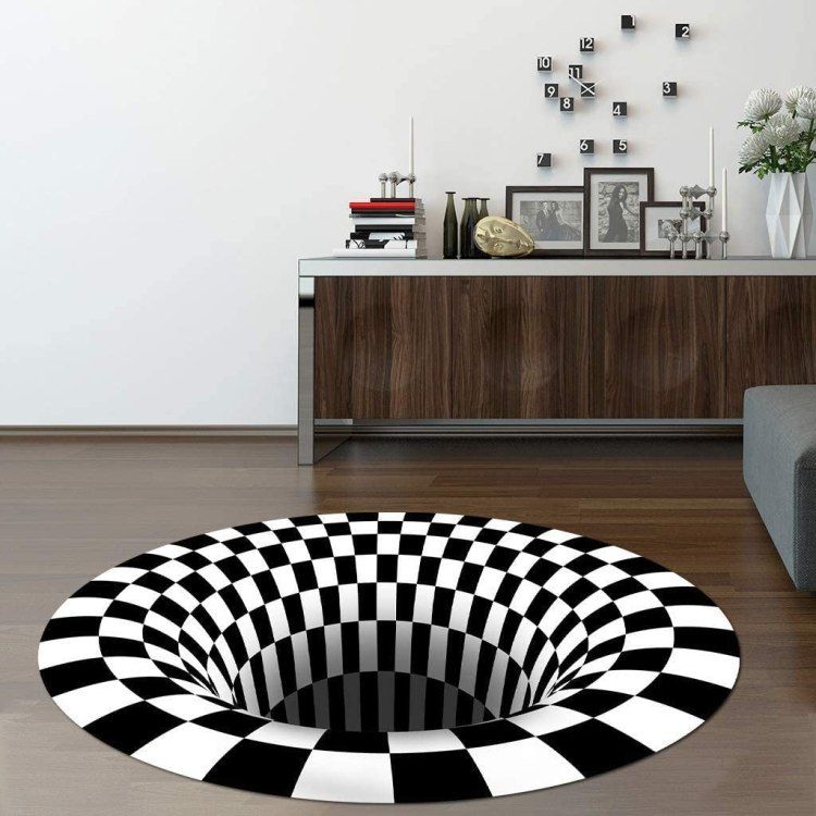 Anti-Slip 3D Illusion Carpet Rugs Decorative