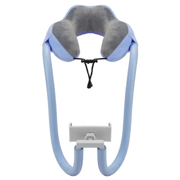 U-Shaped Pillow with Mobile Phone Holder