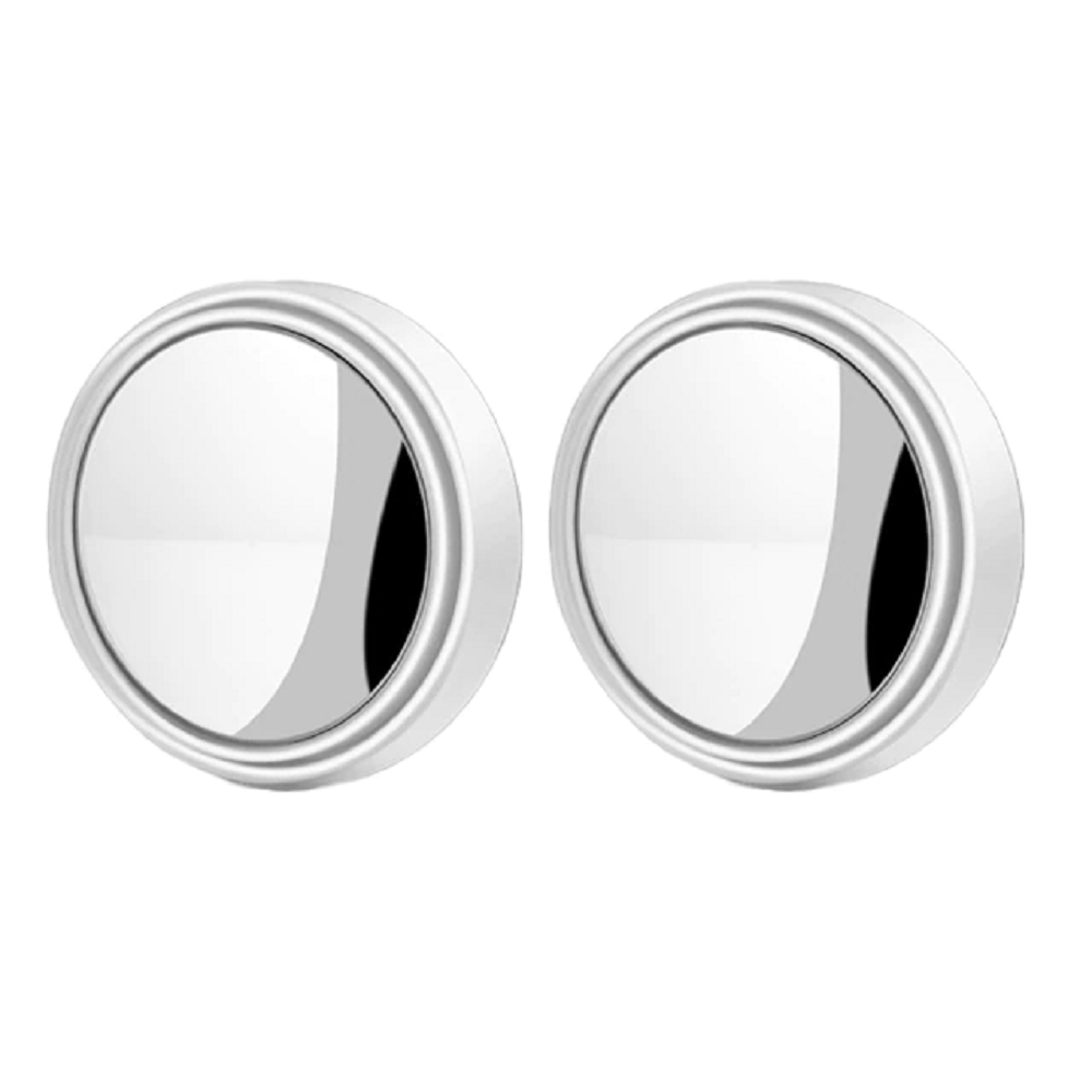 2 Pcs Car Round Frame Convex Blind Spot Mirrors