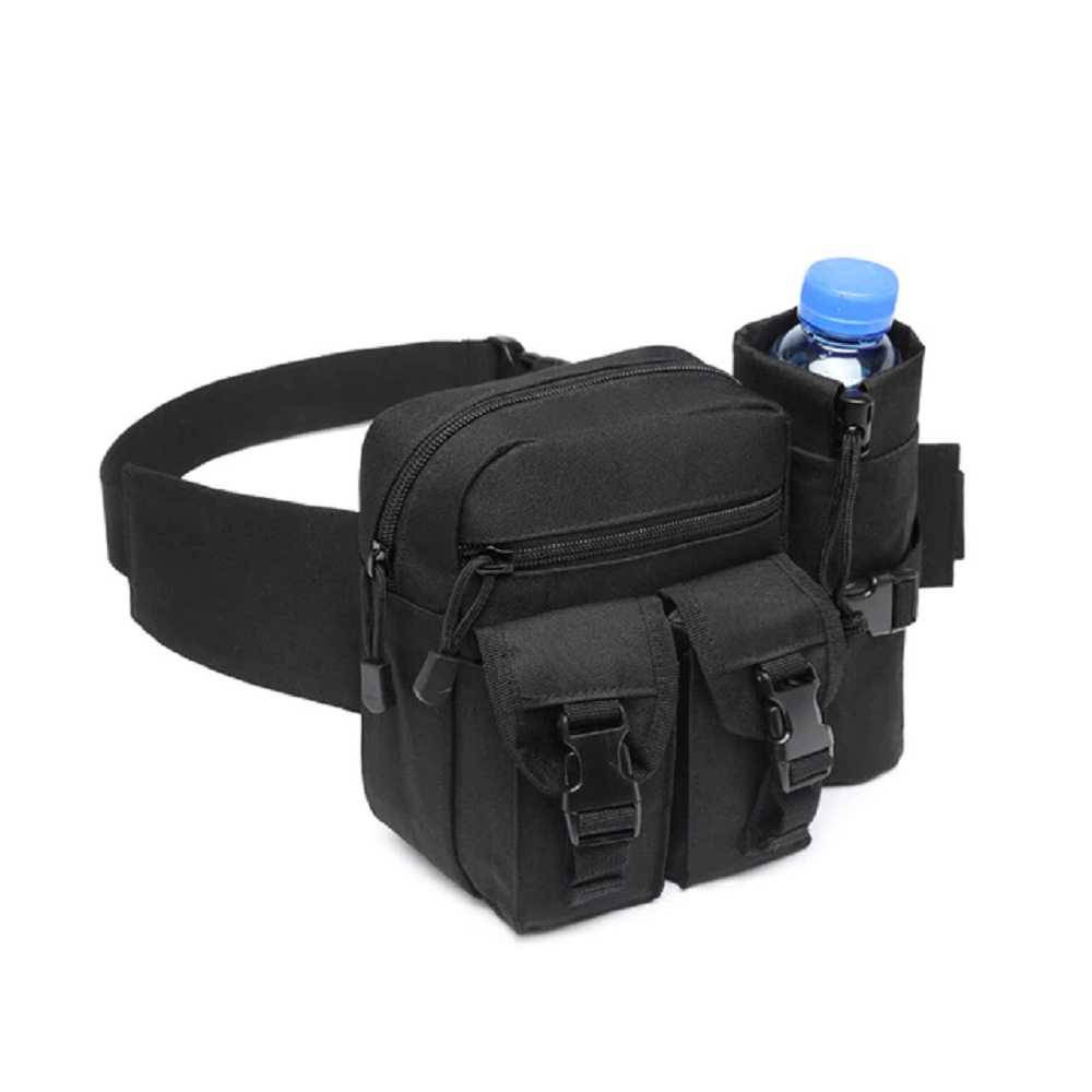Tactical Waist Bag with Water Bottle Pocket Holder