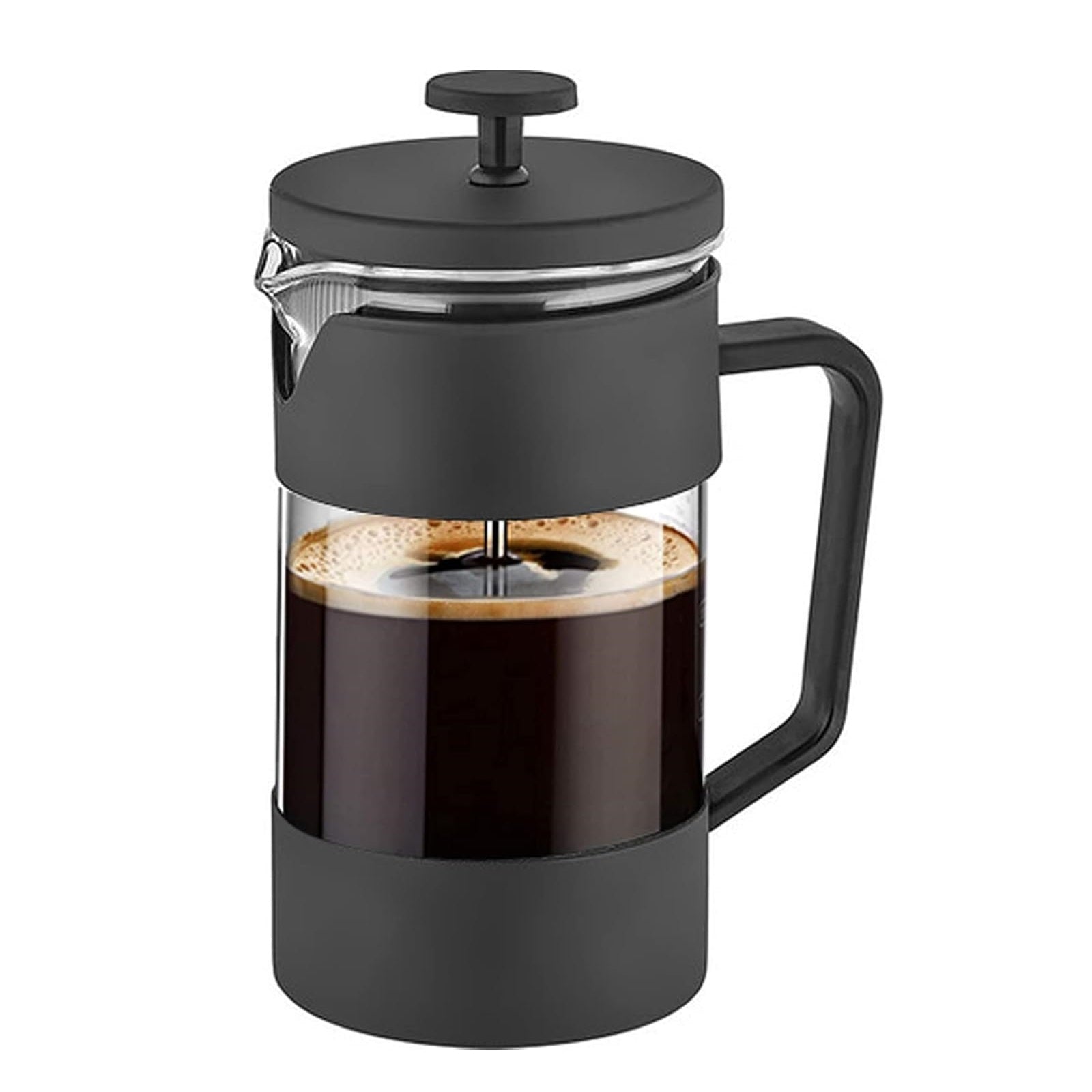 French Press Coffee Maker - Thick Borosilicate Glass Hand Brew Pot