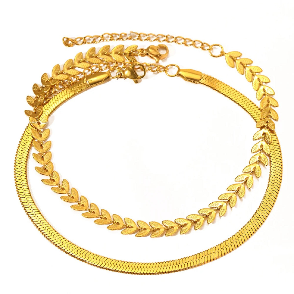 Stainless Steel Anklet Creative Splicing Chain