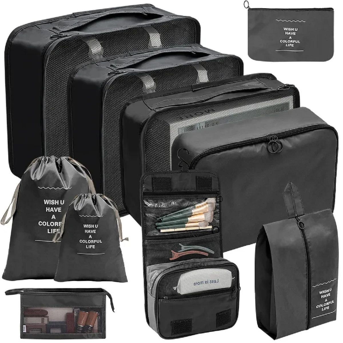 10 Pcs Set Travel Organizer Storage Bags