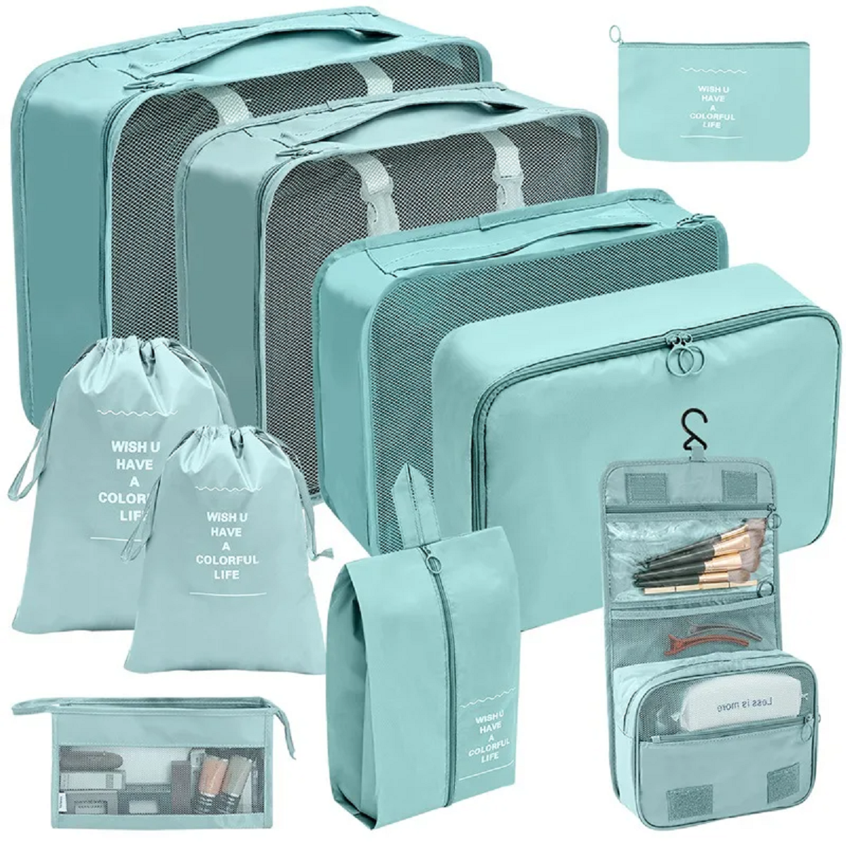 10 Pcs Set Travel Organizer Storage Bags