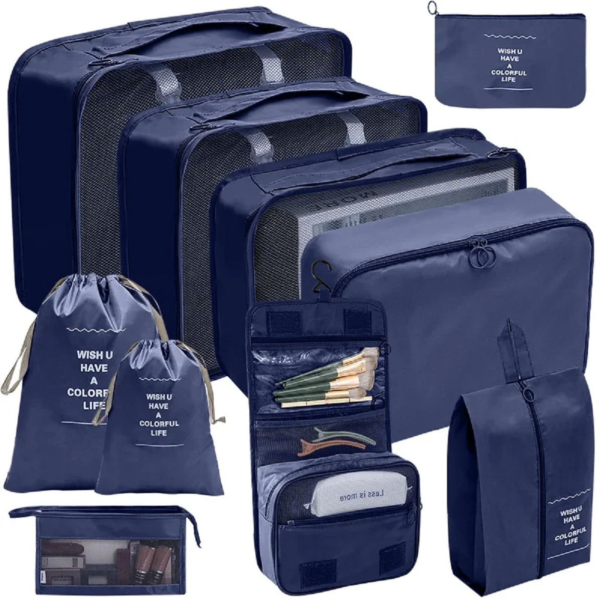 10 Pcs Set Travel Organizer Storage Bags