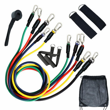 11 Pcs Yoga Pilates Resistance Band Set for Exercise