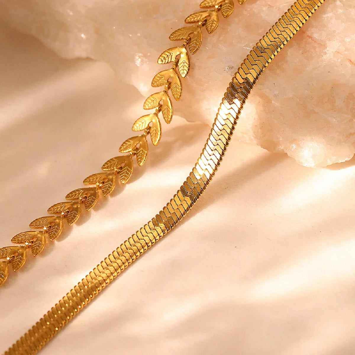 Stainless Steel Anklet Creative Splicing Chain