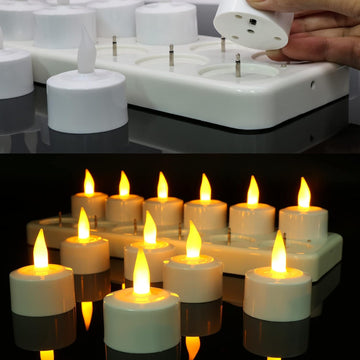 12 Pcs LED Candle Flickering Flame Night Light Tea