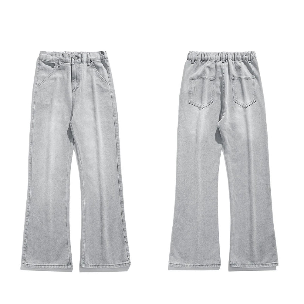 Men's Vintage Light Gray Bootcut Jeans - Stylish and Comfortable Denim
