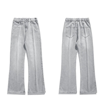 Men's Vintage Light Gray Bootcut Jeans - Stylish and Comfortable Denim