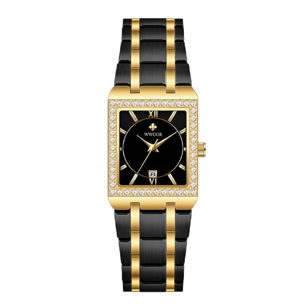 Ladies Diamond Luxury Square Wrist Watches