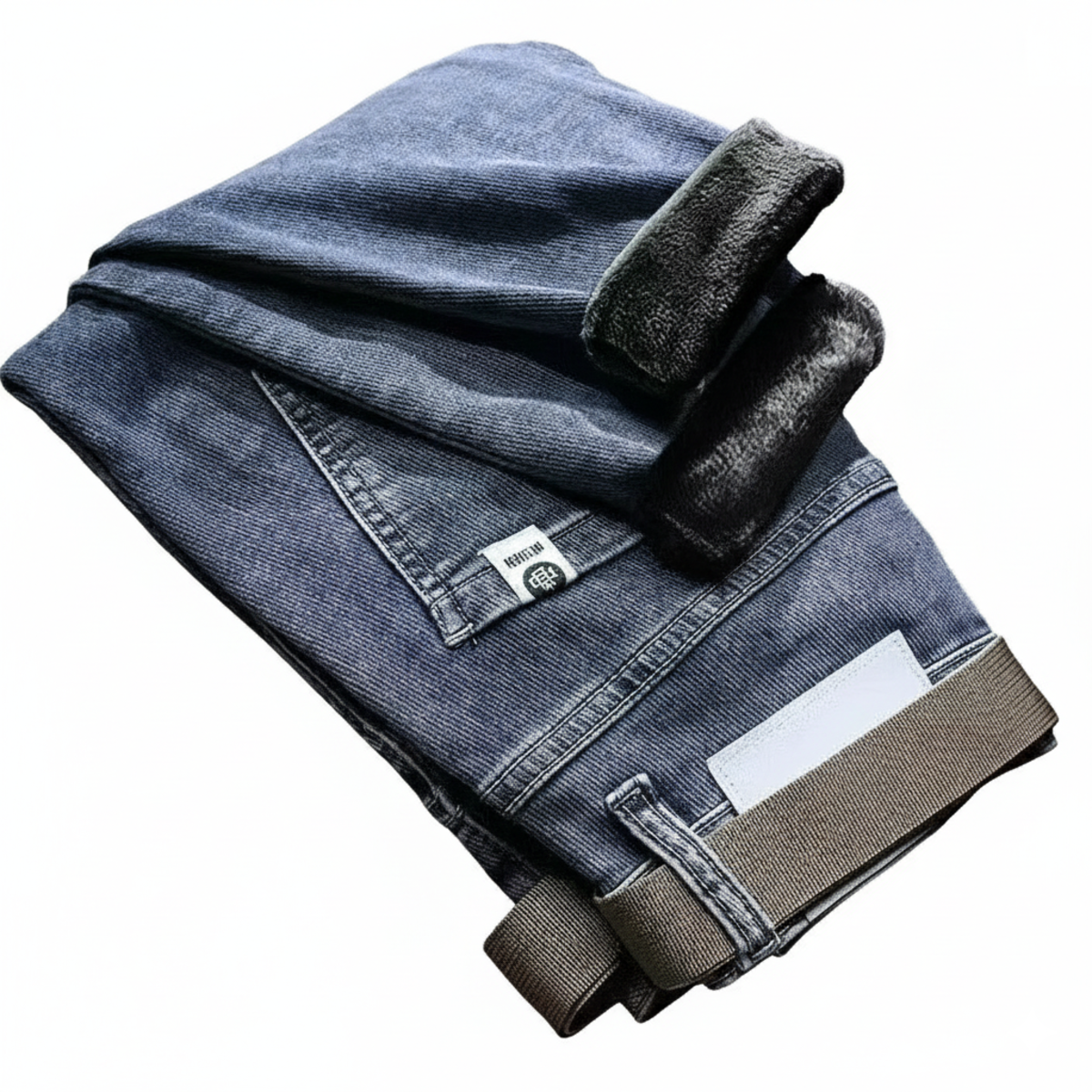 Men's Vintage Winter Jeans - Warm Stretch Slim Casual Denim Pants