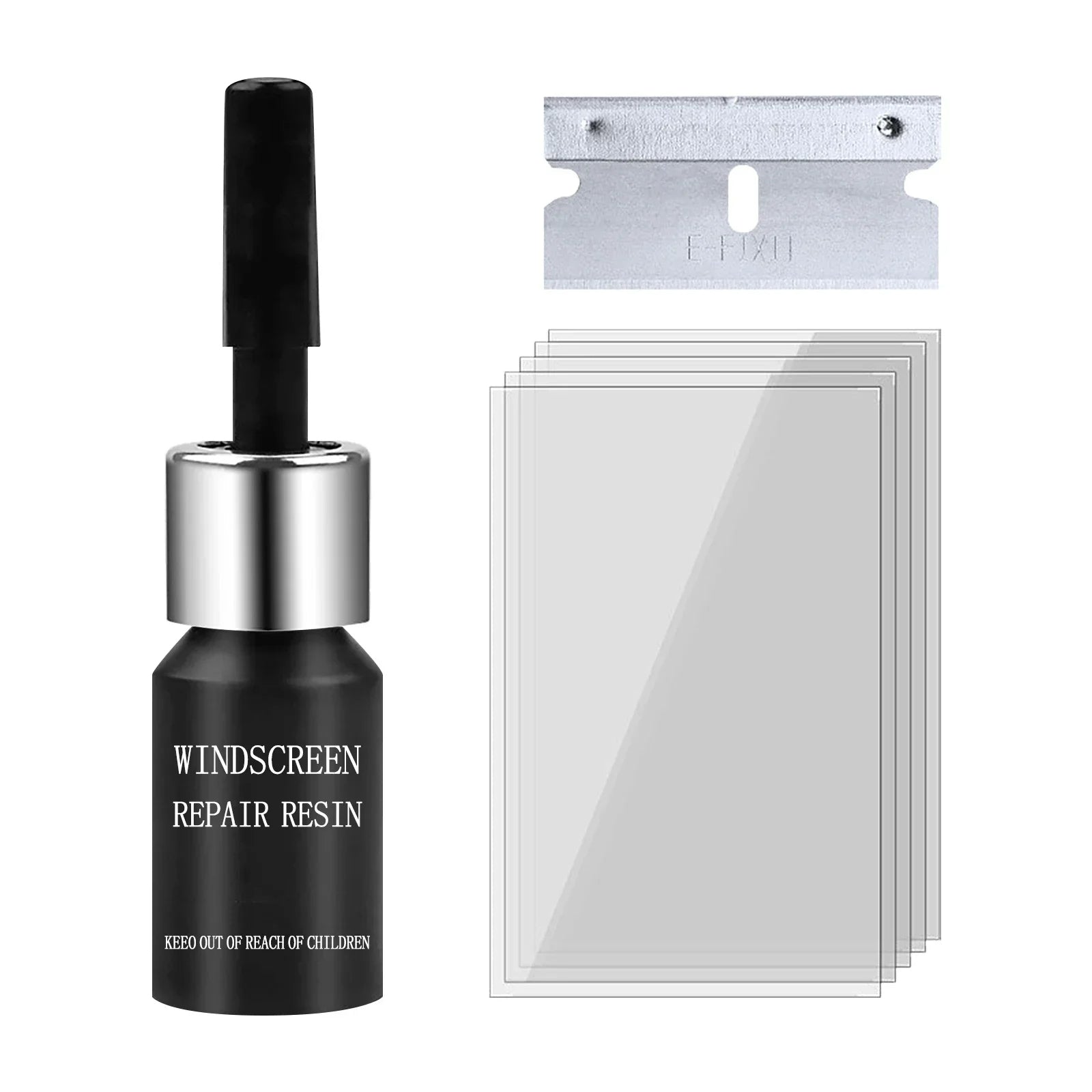 Car Glass Repair Kit - Fix Cracks Scratches on Windshields and Windows
