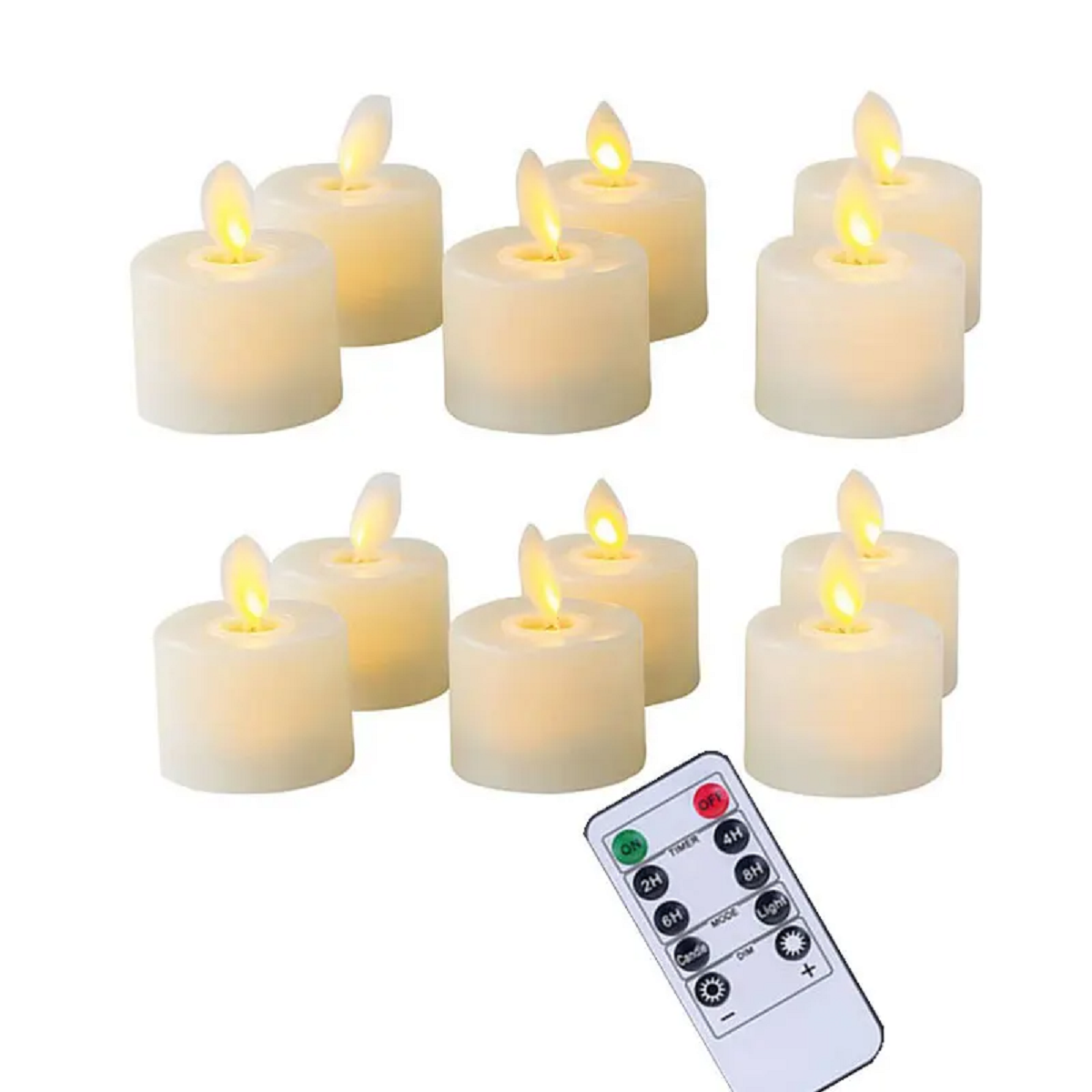 Flameless Moving Wick Candles with Remote Control