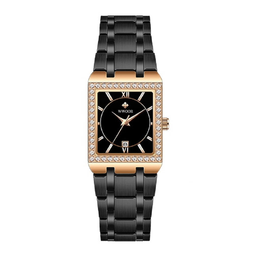 Ladies Diamond Luxury Square Wrist Watches