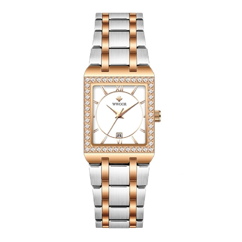 Ladies Diamond Luxury Square Wrist Watches