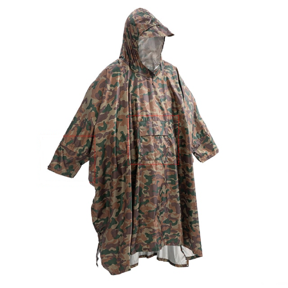 Portable 3-In-1 Hiking Camping Raincoat