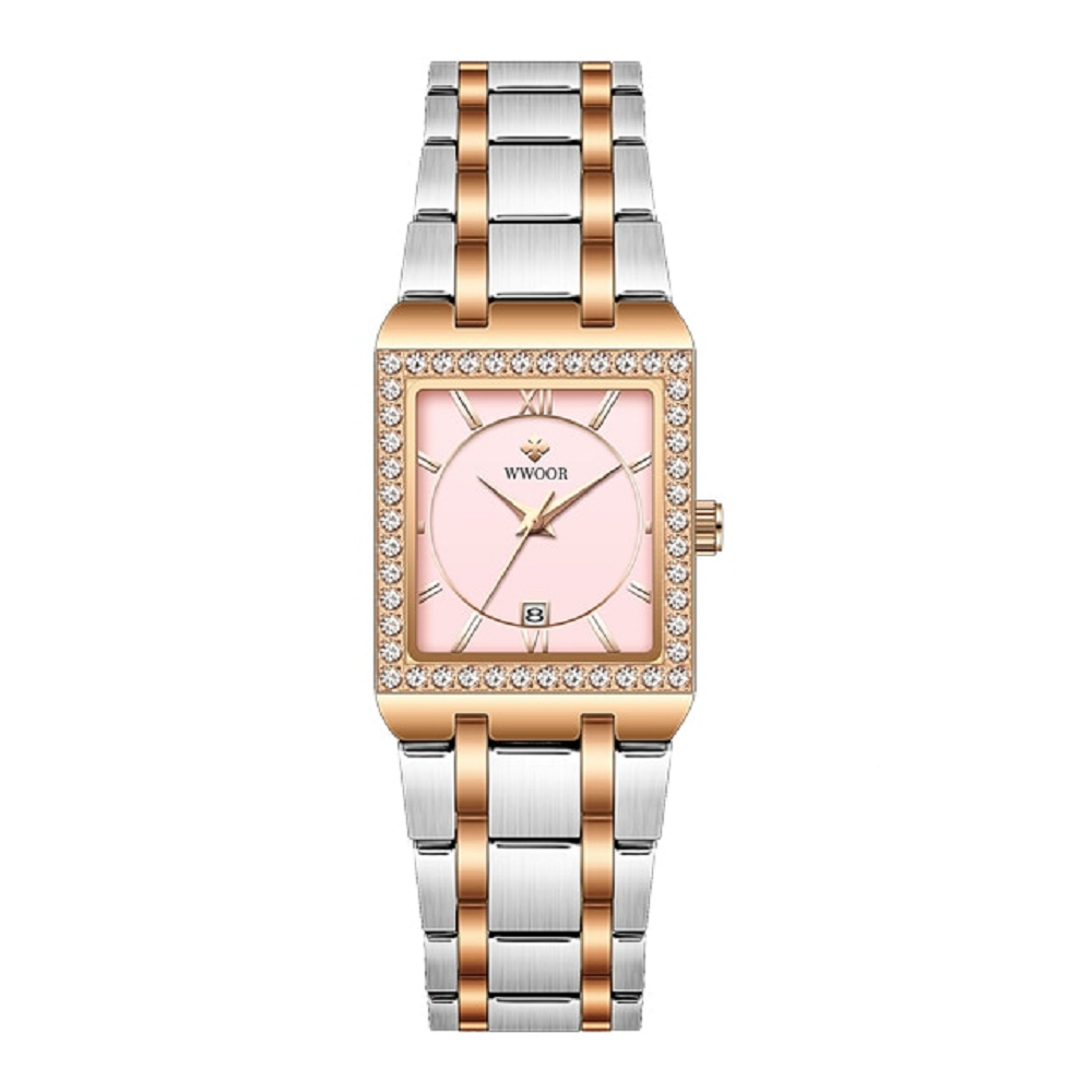 Ladies Diamond Luxury Square Wrist Watches