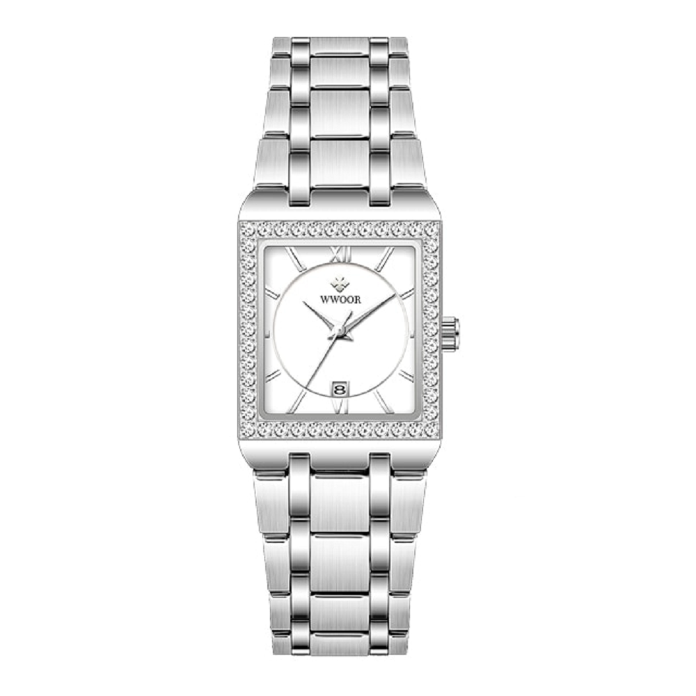 Ladies Diamond Luxury Square Wrist Watches