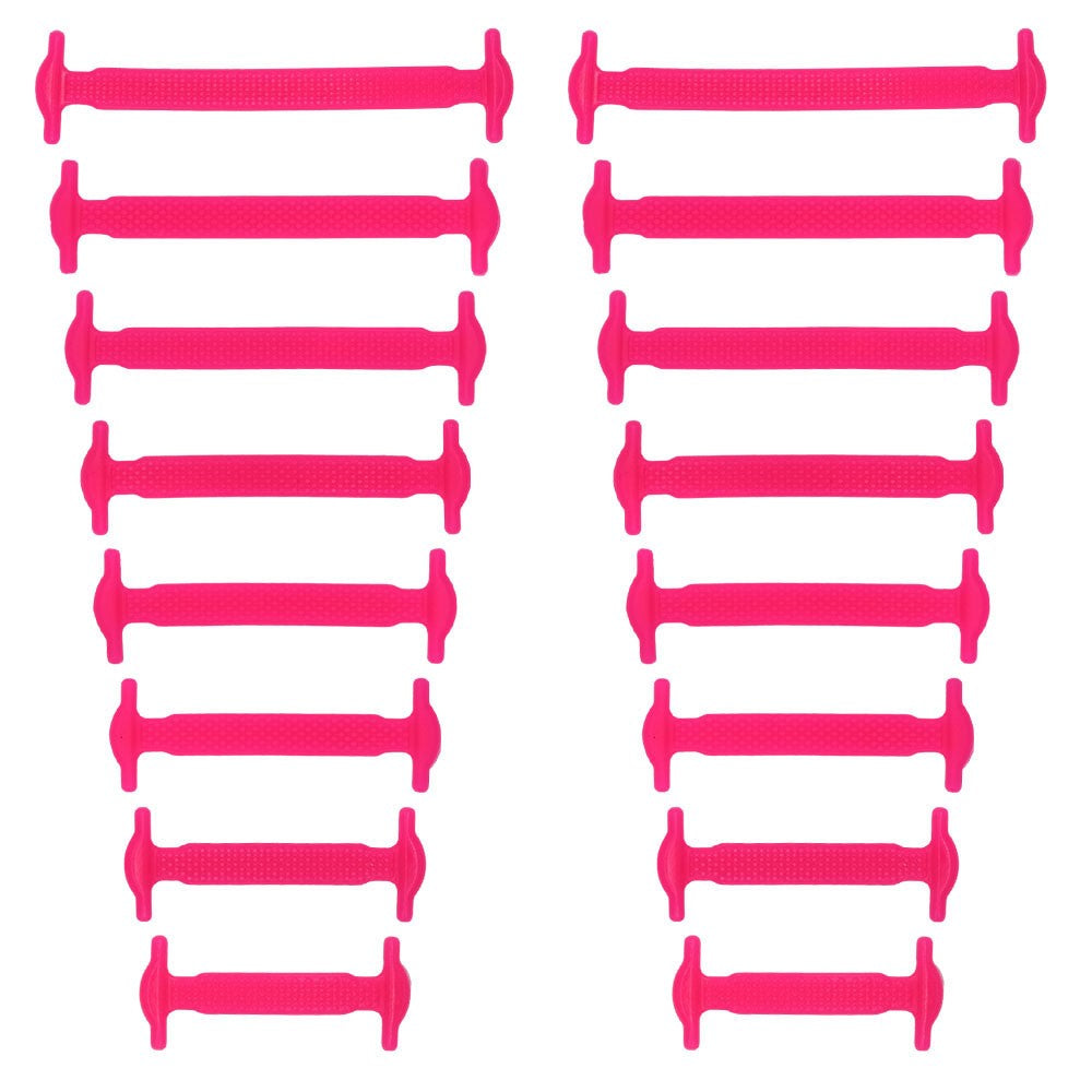 16 Pcs/set Silicone Elastic No Tie Shoelaces