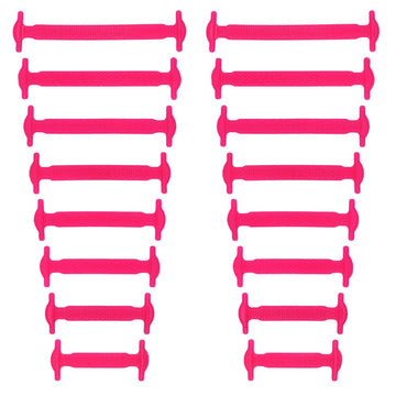 16 Pcs/set Silicone Elastic No Tie Shoelaces