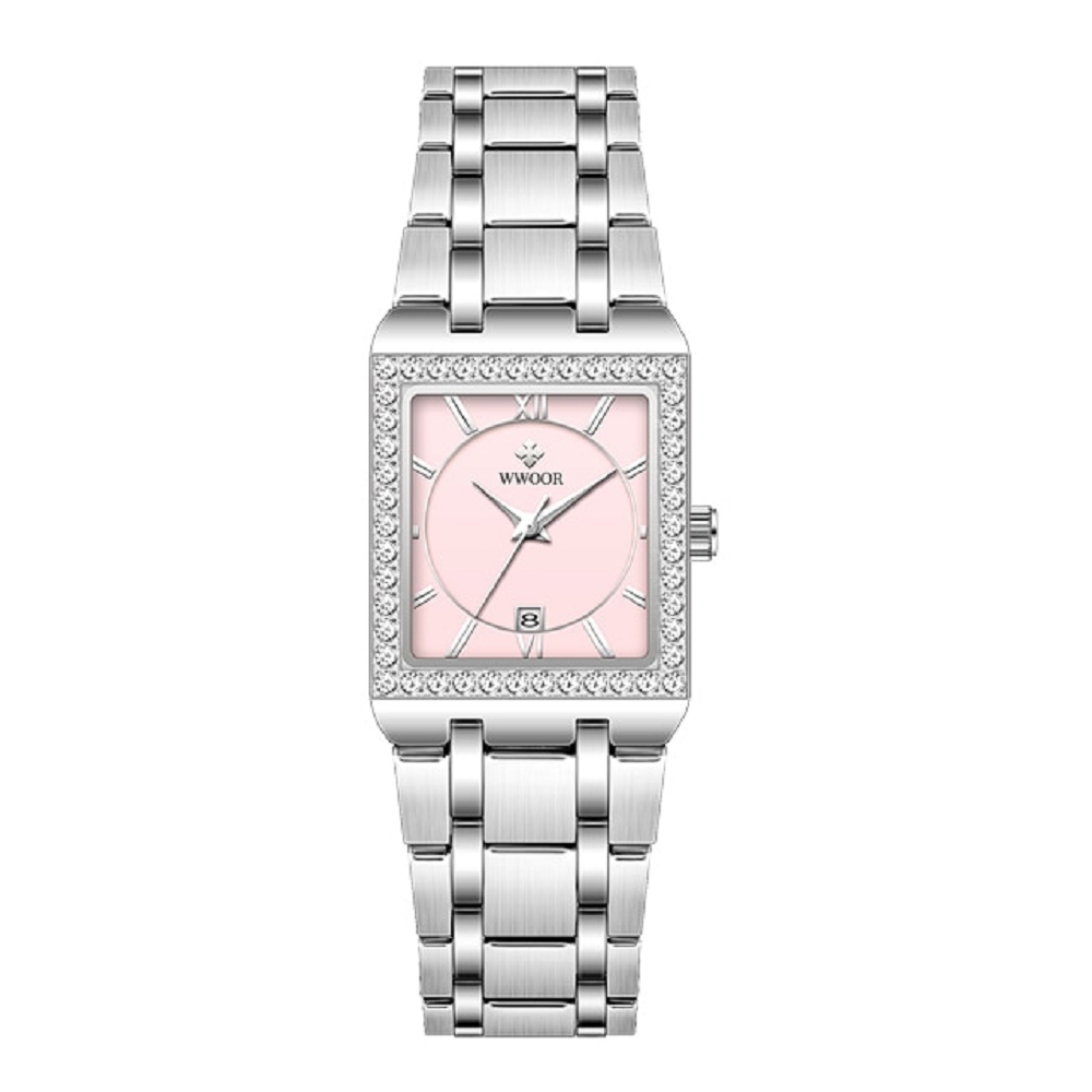 Ladies Diamond Luxury Square Wrist Watches