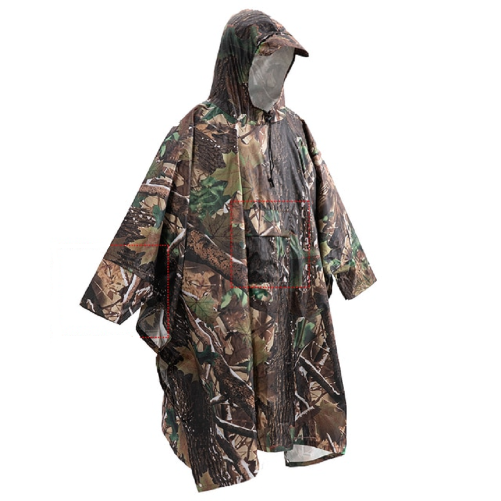 Portable 3-In-1 Hiking Camping Raincoat