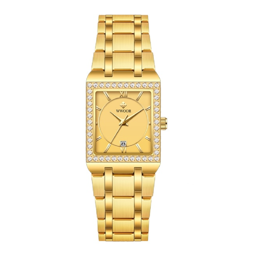 Ladies Diamond Luxury Square Wrist Watches