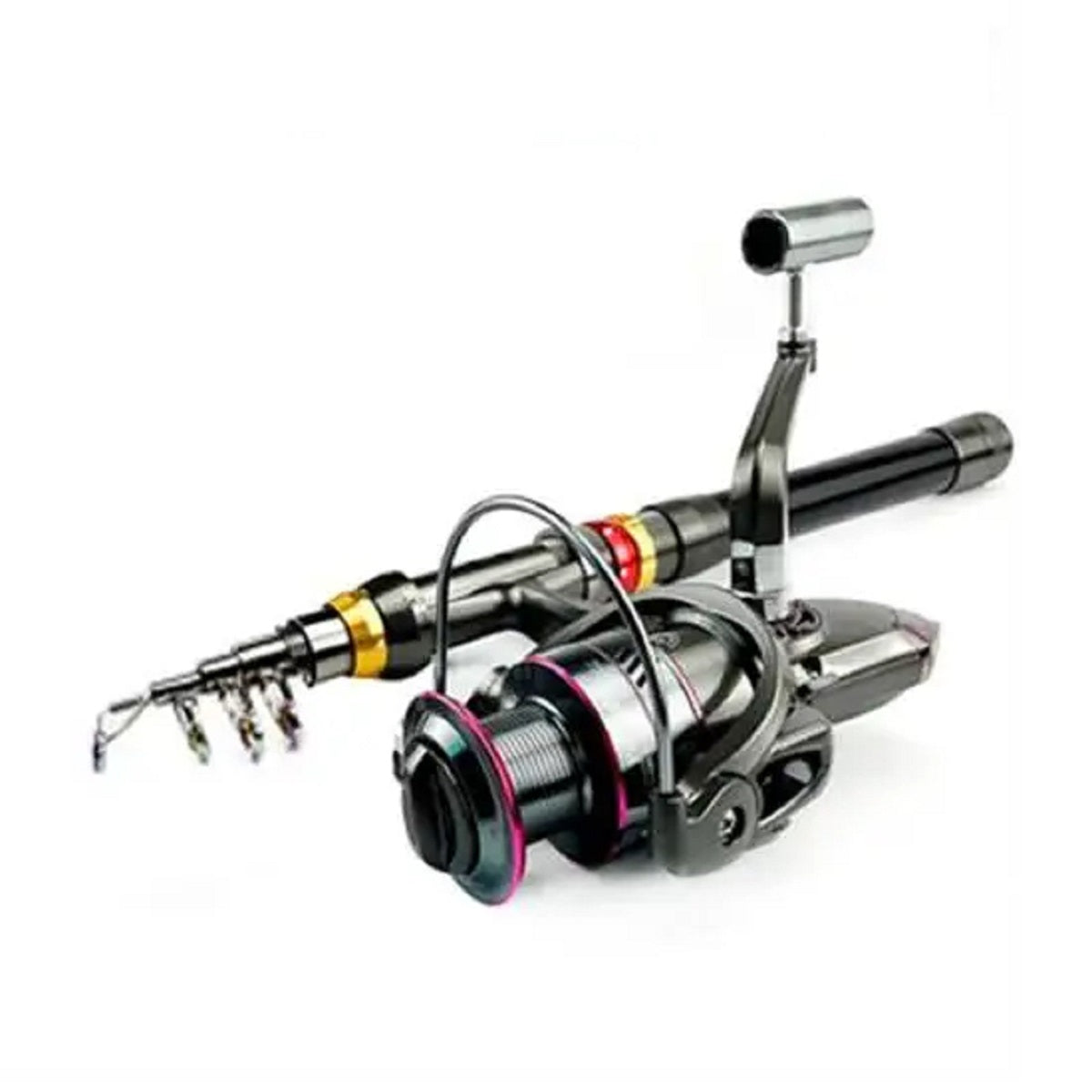 Carbon Fiber Telescopic Fishing Rod And Reel Combo - Super Hard Spinning Kit