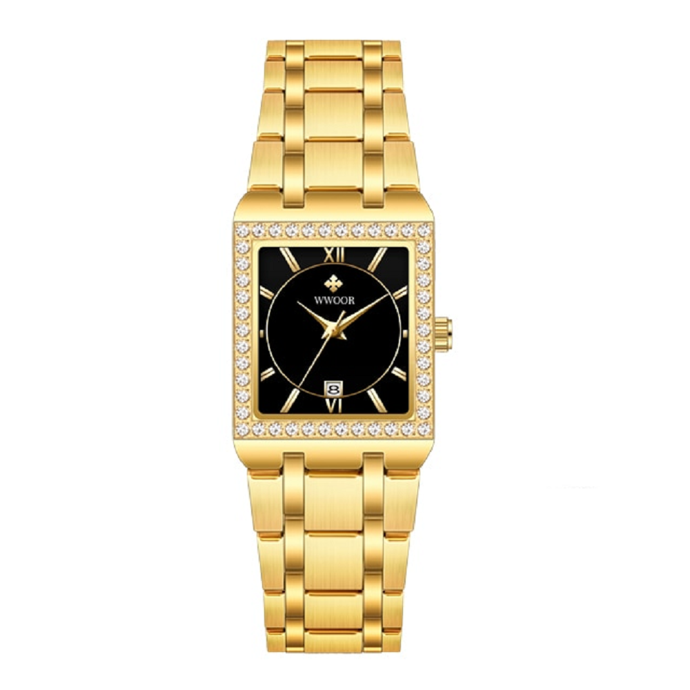 Ladies Diamond Luxury Square Wrist Watches