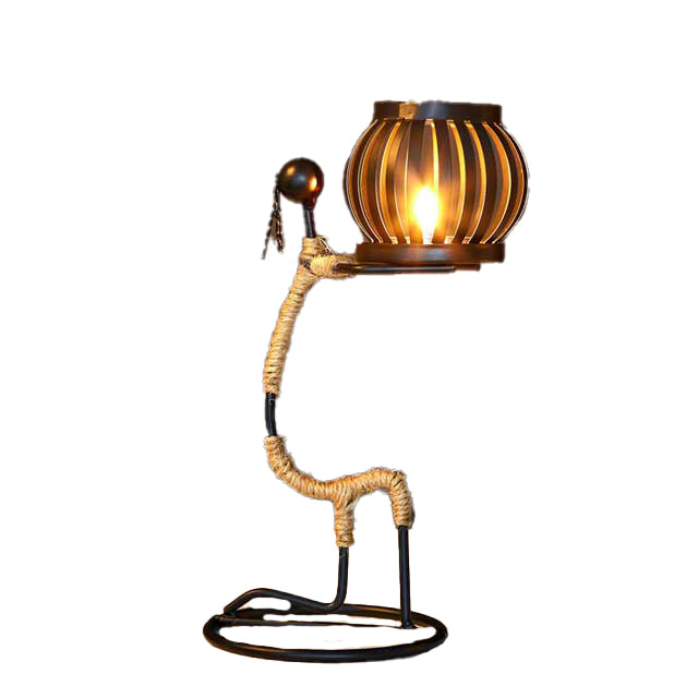African Metal Candle Holder Home Decor