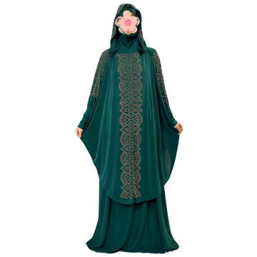 Women's Hooded Prayer Set - Long Skirt Abaya Kaftan