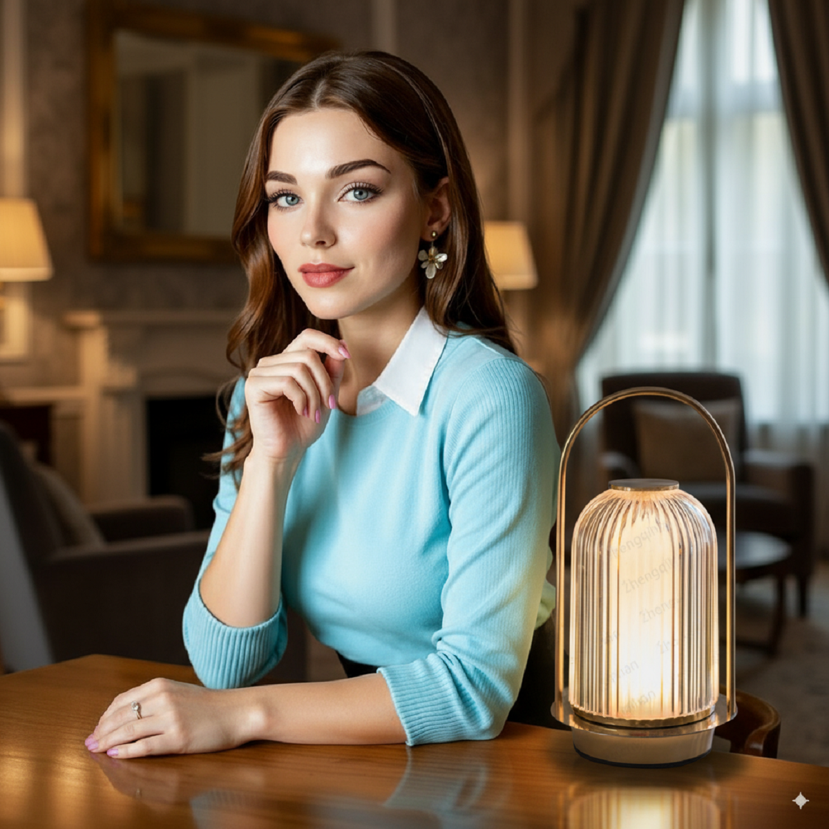 Wireless Crystal Table Lamp - Rechargeable LED Touch Light