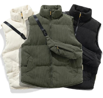 Warm Sleeveless Waistcoat Casual All-Match Vests Jacket for Men
