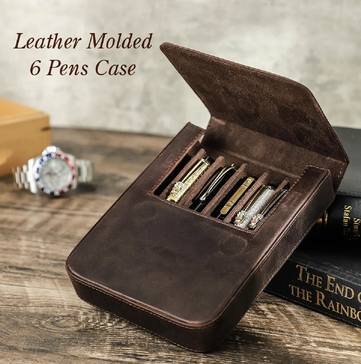 Handmade Pen Case Vintage Leather Storage