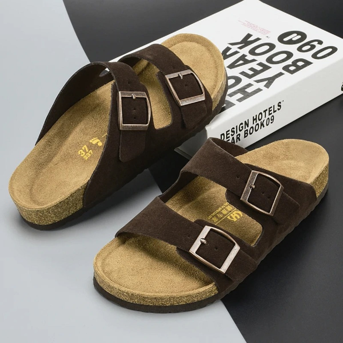 Footwear and Slides with Cork Footbed Non-Slip Sandals