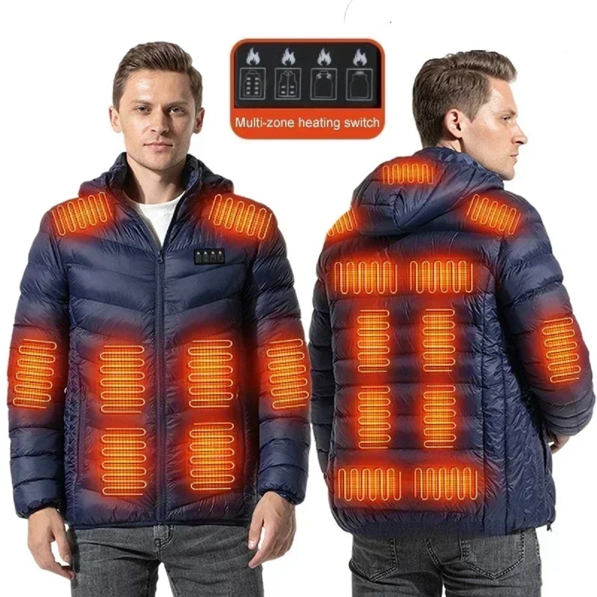 Unisex Heated Vest - 21 Heating Zones USB Electric Winter Jacket Waterproof