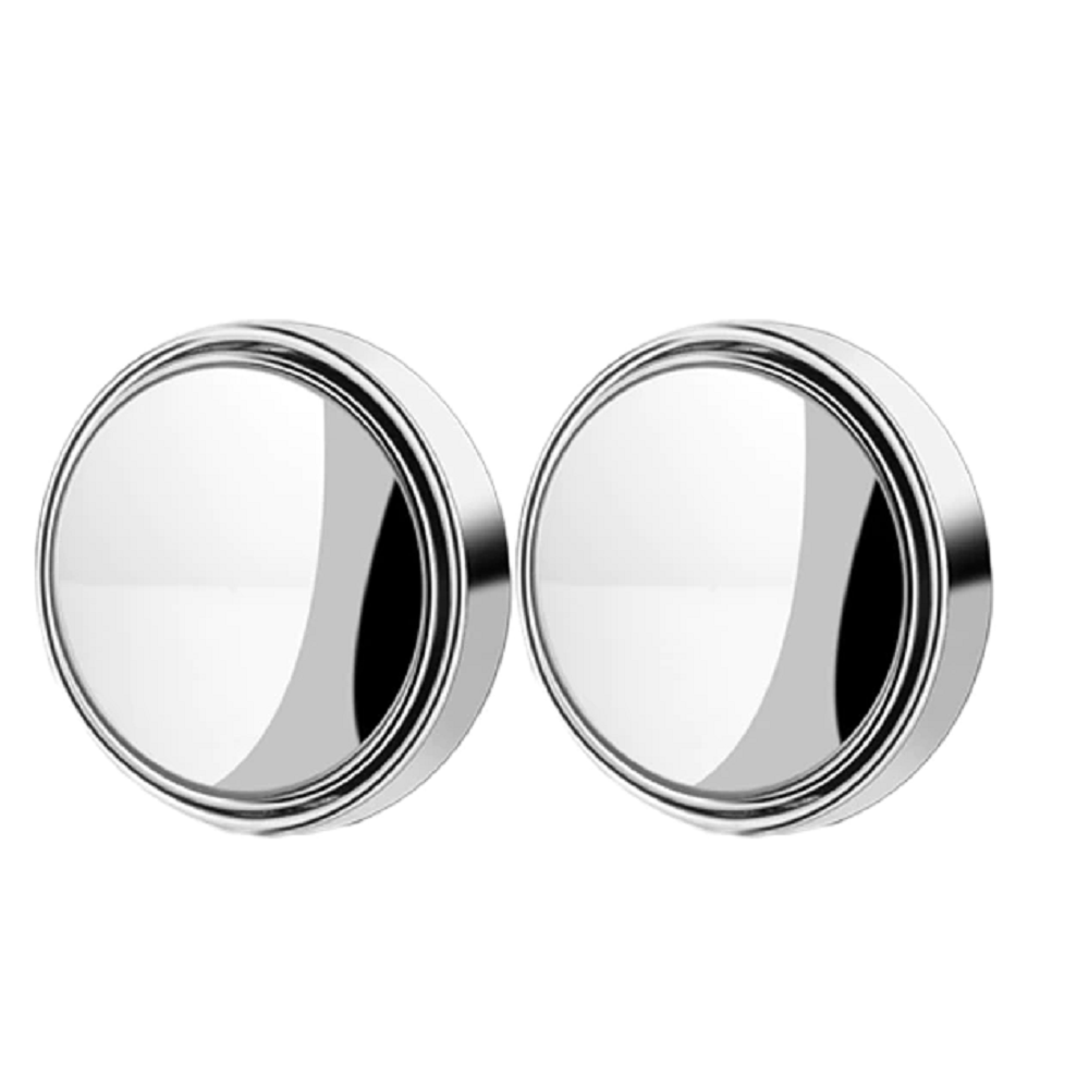 2 Pcs Car Round Frame Convex Blind Spot Mirrors