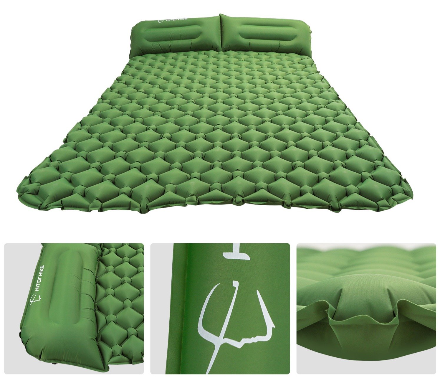 Mattress Double Sleeping Pad for Camping with Pillow