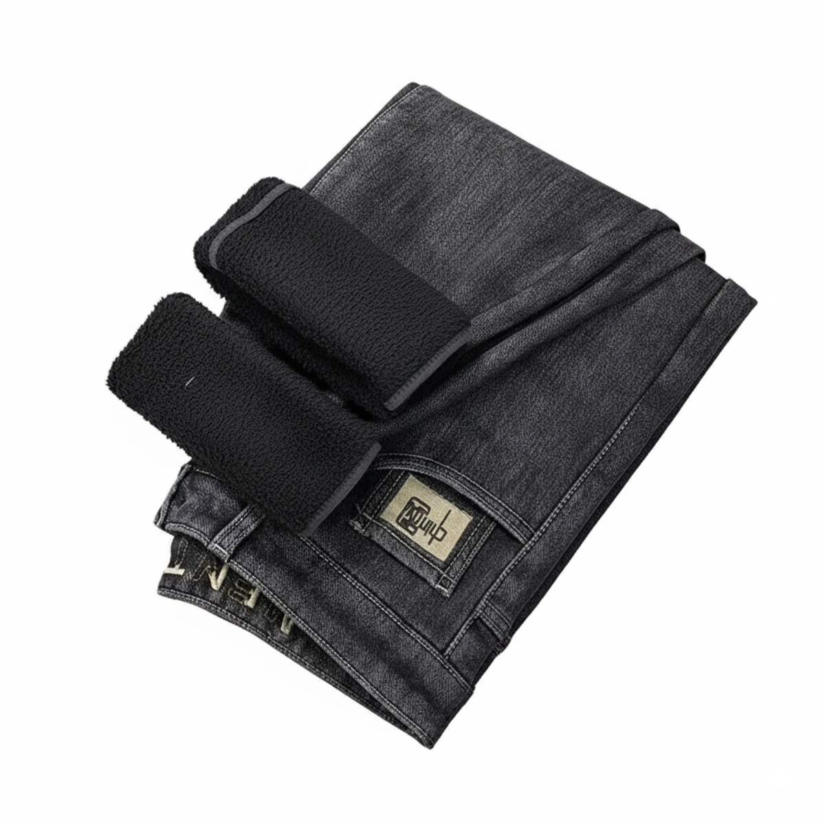 Men's Vintage Winter Jeans - Warm Stretch Slim Casual Denim Pants