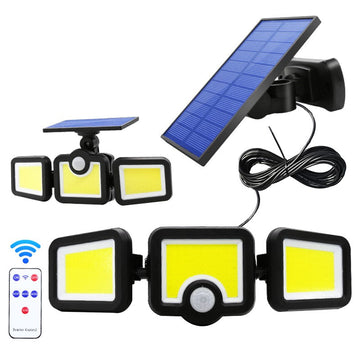 Solar Lights with Motion Sensor Adjustable Head Wide Lighting Angle