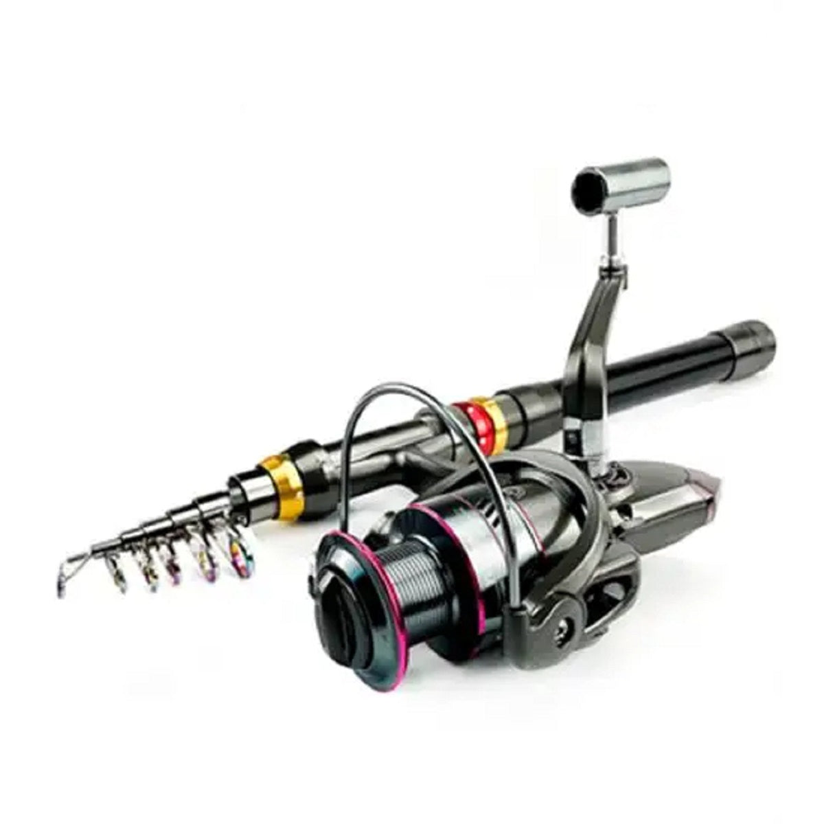 Carbon Fiber Telescopic Fishing Rod And Reel Combo - Super Hard Spinning Kit