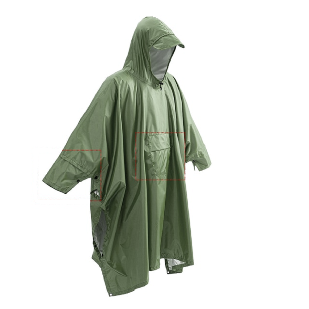 Portable 3-In-1 Hiking Camping Raincoat