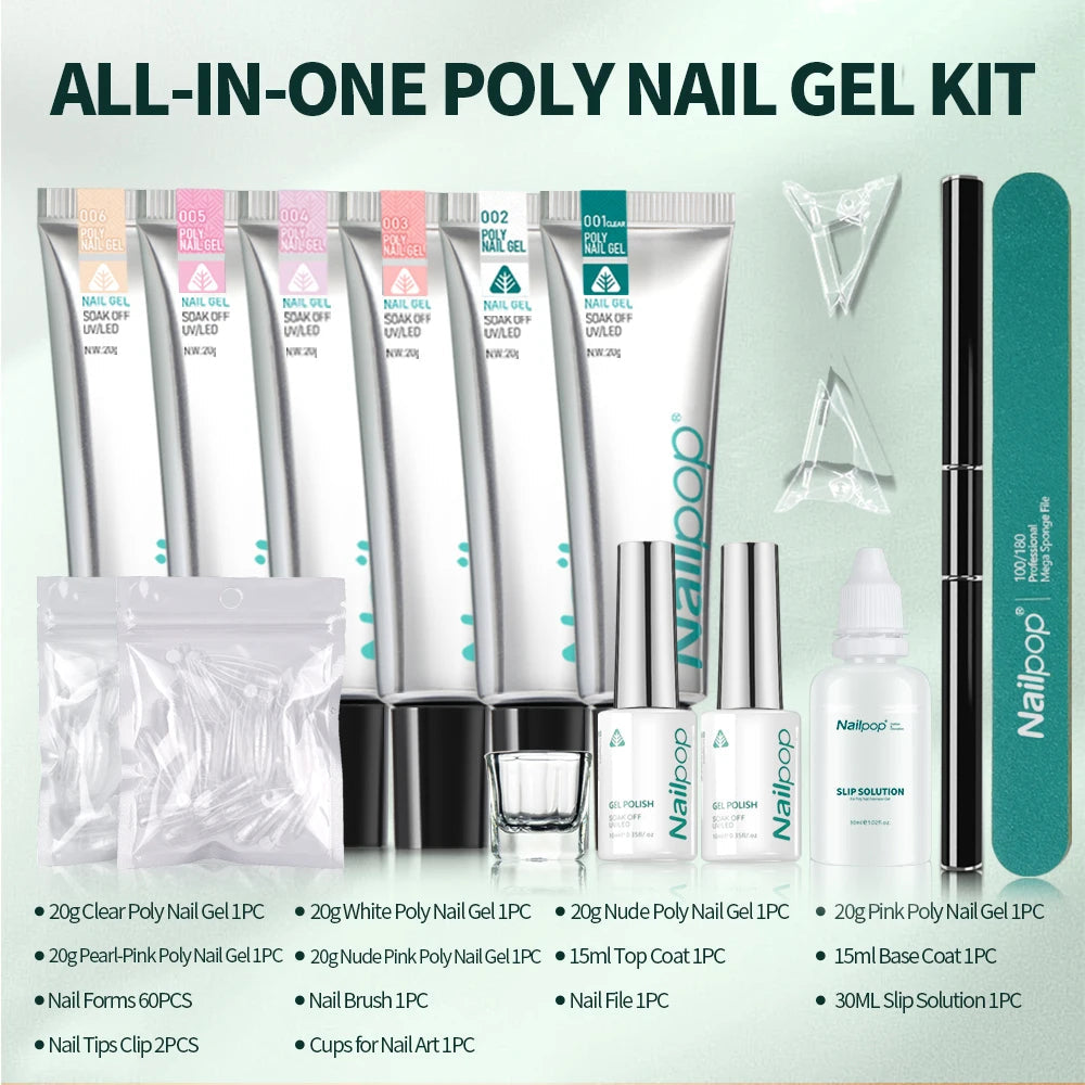 All in One Poly Nail Extension Gel Summer Nails Kit
