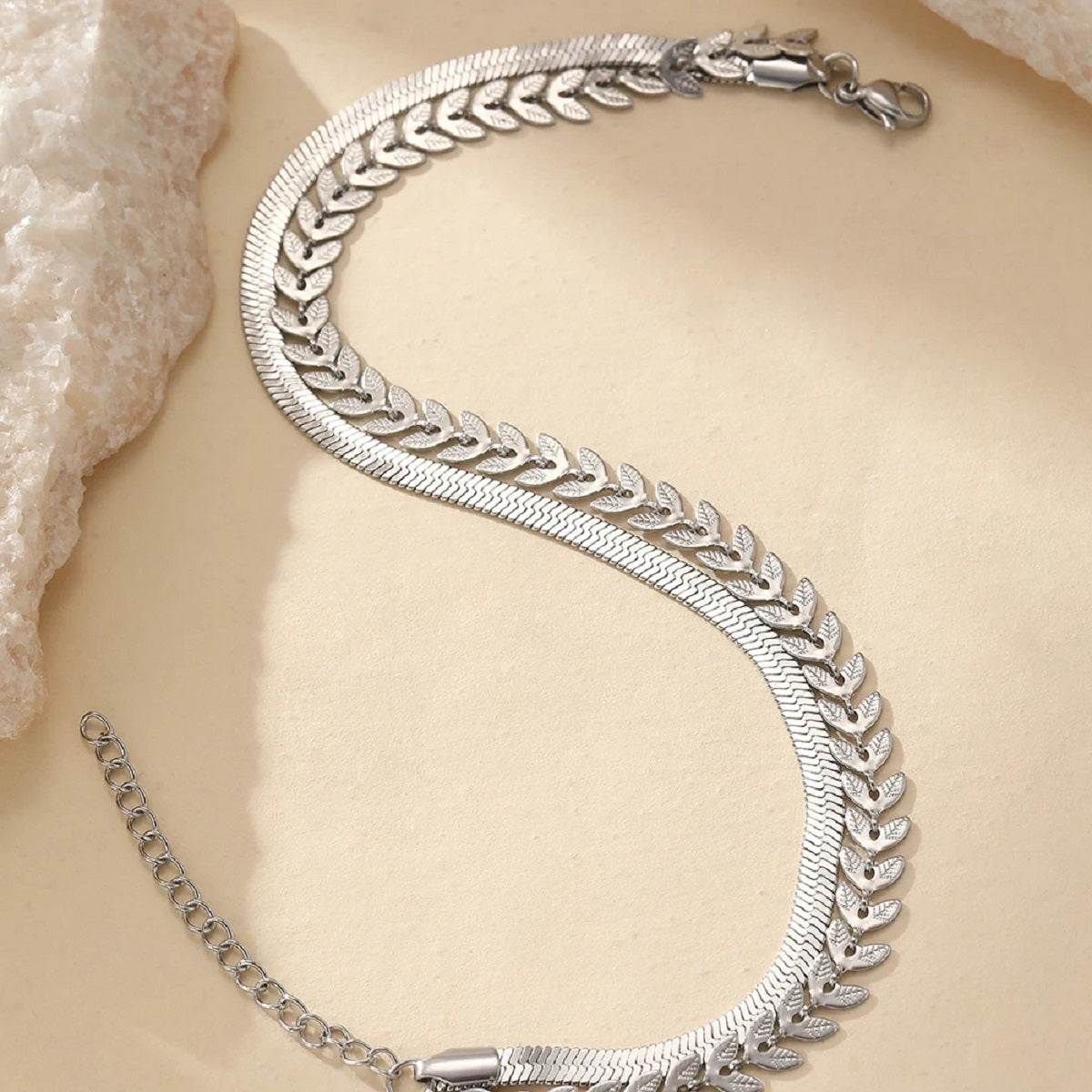 Stainless Steel Anklet Creative Splicing Chain