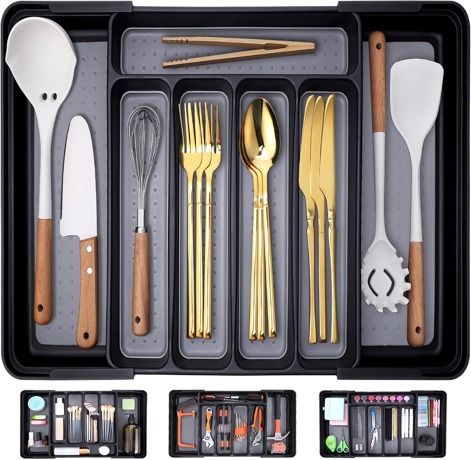 Expandable Drawer Cutlery Organizer for Kitchen Utensils