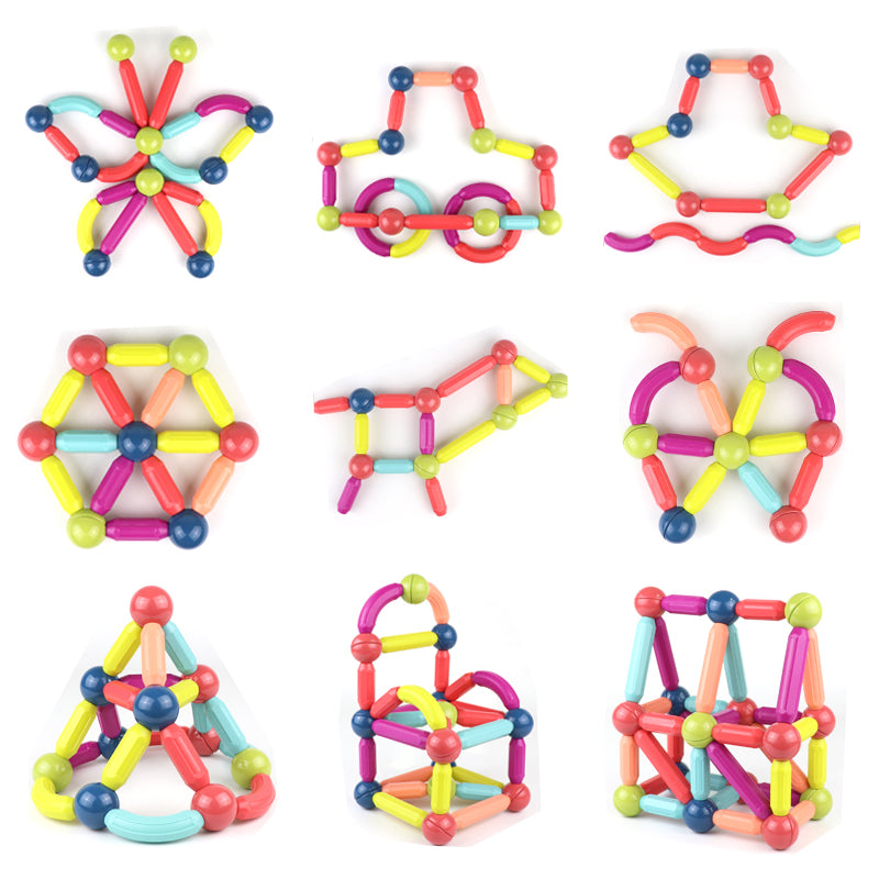 25-64 Pcs Magnetic Stick Building Blocks Educational Toys